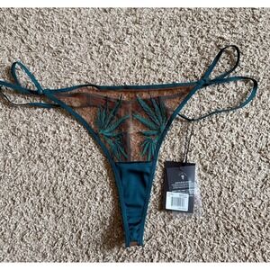 NWT Thistle & Spire Brooklyn Haze Thong Emerald Espresso Size 3X Sexy Lingerie